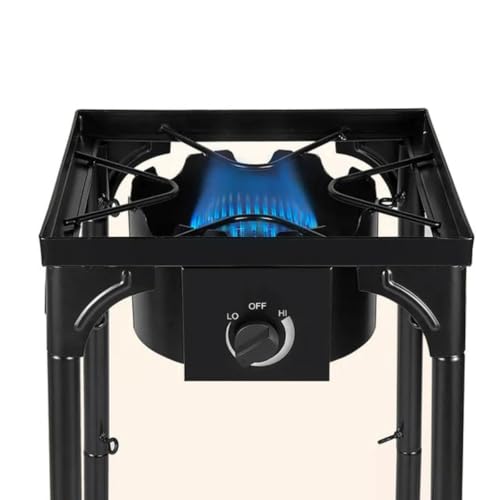 INTEC - Gaskocher mit 4 Füßen, 4,5 kW, modular, 3 Höhen – Außenküche, Maße: 40 x 40 x 78 cm, Piezo-Zündung von INTEC