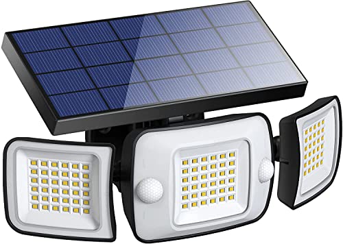 INTELAMP Solarlampen für Außen mit Bewegungsmelder, 6000 mAh Solarleuchten für Außen 108 LED Solar Lampe Outdoor Ideal für Terrasse, Veranda, Garage, Hof, Straßen, IP65 Wasserdicht von INTELAMP