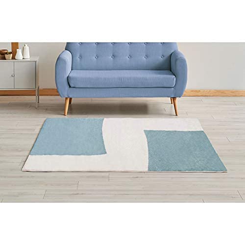 Intempora – Teppich für Wohnzimmer, Schlafzimmer, weich, geometrisches Muster, Blau/Weiß, 100 x 150 cm von INTEMPORA LES IDEES DECO SONT LA!