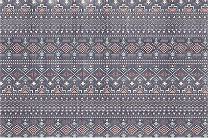 Intempora – Teppich für Wohnzimmer, aus weichem Flor, mit Ethno-Motiv, Violett, 80 x 120 cm von INTEMPORA LES IDEES DECO SONT LA!