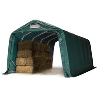 Robuster Weideunterstand 3,3x6 m wetterfeste pvc Plane 800N Unterstand Lagerzelt, für Beton, grün von TOOLPORT