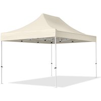 3x4,5 m Faltpavillon, economy Stahl 30mm, creme - crème von INTENT24