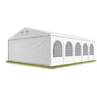 Intent24 - Festzelt 7x10 m - schwerentflammbar Partyzelt Eventzelt xxl 2,6m hoch weiß Pavillon pvc 1400 n 100% wasserdicht von INTENT24
