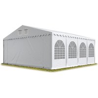 Festzelt 8x8 m Partyzelt Eventzelt XXL 2,6m hoch weiß Pavillon PVC 1400 N 100% wasserdicht von TOOLPORT