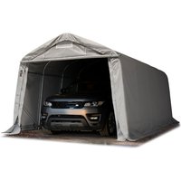 Garagenzelt Carport 3,3 x 6,0 m in grau Unterstand Lagerzelt mit pvc 800 n Plane und stabiler Stahlrohrkonstruktion von INTENT24