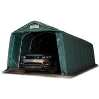 Garagenzelt Carport 3,3 x 9,6 m in dunkelgrün Unterstand Lagerzelt mit PVC 800 N Plane und stabiler Stahlrohrkonstruktion - dunkelgrün von INTENT24