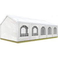 Hochwertiges Partyzelt 4x10 m Pavillon Zelt pe Plane 450 n Gartenzelt Festzelt Wasserdicht weiß von CARPASOL