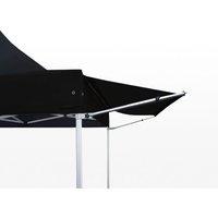 3m Vordach für Faltpavillons premium und professional mit Polyesterplane, schwarz - schwarz von INTENT24