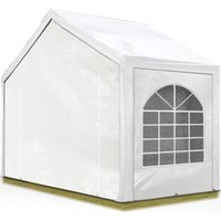 Toolport - Hochwertiges Partyzelt 3x2 m Pavillon Zelt pe Plane 450 n Gartenzelt Festzelt Wasserdicht weiß von TOOLPORT