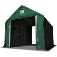 Lagerhalle Lagerzelt 5 x 8 m / Seitenhöhe 3m in dunkelgrün Industriezelt mit feuersicherer PRIMEtex pvc Plane 2300 n von INTENT24