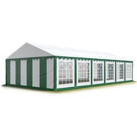 Intent24 - Party-Zelt Festzelt 6x12 m Garten-Pavillon -Zelt pvc Plane 700 n in grün-weiß Wasserdicht von INTENT24