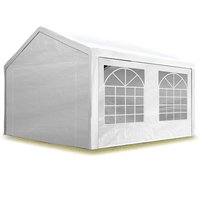 Partyzelt Pavillon 3x5 m in weiß pe Plane 350 n Wasserdicht uv Schutz Festzelt Gartenzelt - weiß von INTENT24