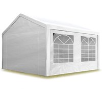 Partyzelt Pavillon 3x5 m in weiß pe Plane 350 n Wasserdicht uv Schutz Festzelt Gartenzelt von TOOLPORT