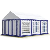 Carpasol - Party-Zelt Festzelt 3x6 m Garten-Pavillon -Zelt pvc Plane 700 n in blau-weiß Wasserdicht von CARPASOL