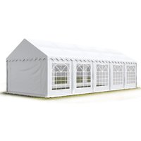 Party-Zelt Festzelt 4x10 m feuersicher Garten-Pavillon -Zelt pvc Plane 750 n in weiß Wasserdicht - weiß von INTENT24