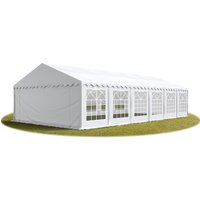 Party-Zelt Festzelt 5x12 m schwerentflammbar Garten-Pavillon -Zelt pvc Plane 750 n in weiß Wasserdicht von TOOLPORT