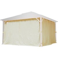 4 Seitenteile für Gartenpavillon Forest Superior 4x4 m - Polyester ca. 180 g/m² - mit Reißverschluss - champagner - Toolport von TOOLPORT