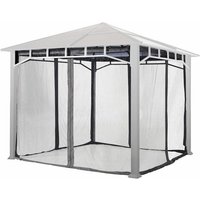 Moskitonetz für Gartenpavillon Sunset Deluxe 3x3 m - Polyester - Insektengitter mit Reißverschluss - grau - Toolport Moskitonetz für Gartenpavillon Sunset Deluxe 3x3 m - Polyester - Insektengitter mit Reißverschluss - grau - Toolport von TOOLPORT