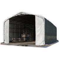 Toolport Standsichere Lagerhalle/Lagerzelt 6 x 12 m/H 4m/mit Statik feuersichere PRIMEtex pvc Plane 2300 n Weidezelt grau Toolport Standsichere Lagerhalle/Lagerzelt 6 x 12 m/H 4m/mit Statik feuersichere PRIMEtex pvc Plane 2300 n Weidezelt grau von INTENT24