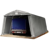 Zeltgarage 3,3 x 6,2 m PREMIUM Carport PVC 500 N Plane Unterstand Lagerzelt Garage in dunkelgrau - grau von INTENT24