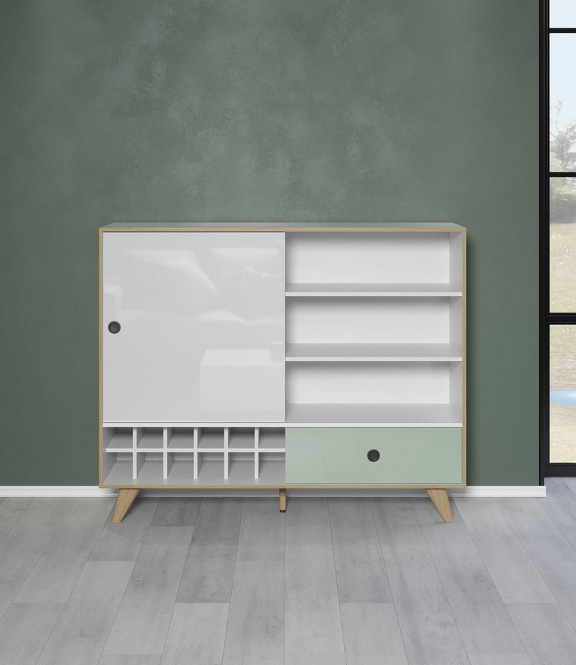 INTER-FURN Highboard Adelaide, Integriertes Weinregal von INTER-FURN