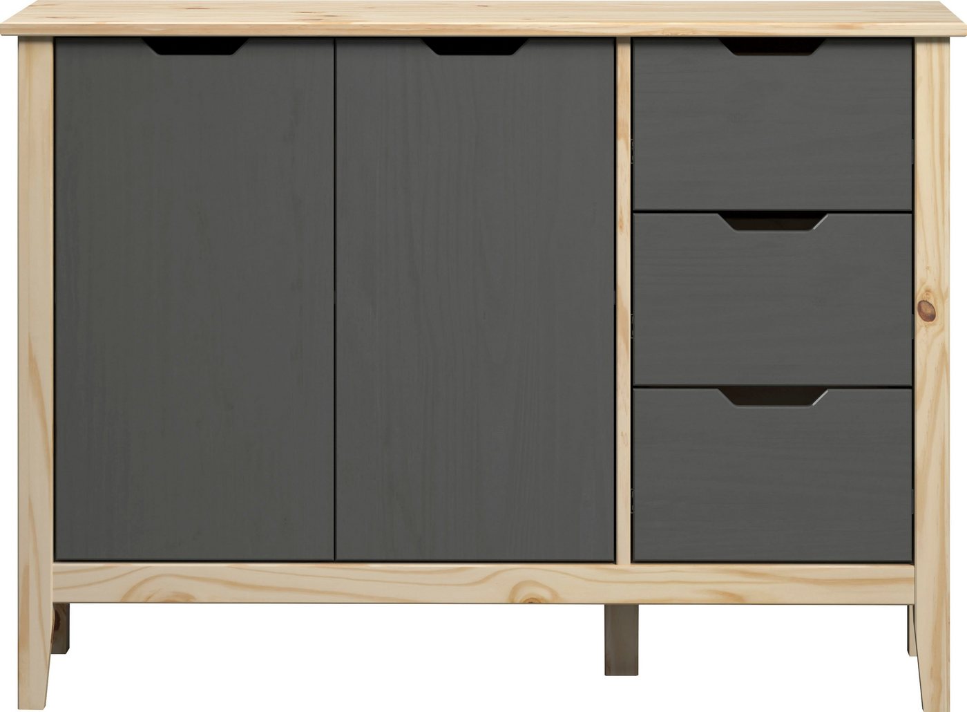 INTER-FURN Kommode Latera (1 St), Massivholz / Klarlack matt, Kiefer, B/H/T: 110 x 79 x 39 cm von INTER-FURN