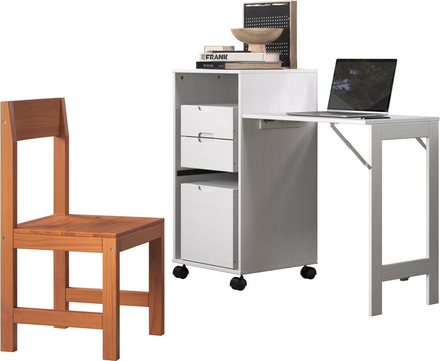 INTER-FURN Schreibtisch Ostra, smart mit aufklappbarer Arbeitsplatte von 50 zu 122 cm erweiterbar INTER-FURN Schreibtisch Ostra, smart mit aufklappbarer Arbeitsplatte von 50 zu 122 cm erweiterbar von INTER-FURN