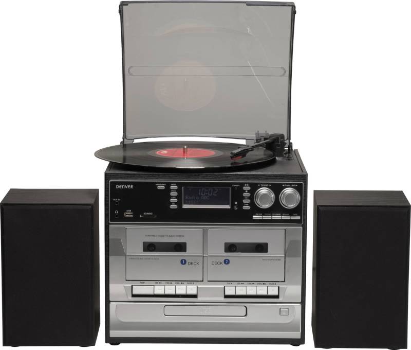 Denver MRD-166 Stereoanlage DAB+ Plattenspieler SD UKW USB Aufnahmefunktion von INTER