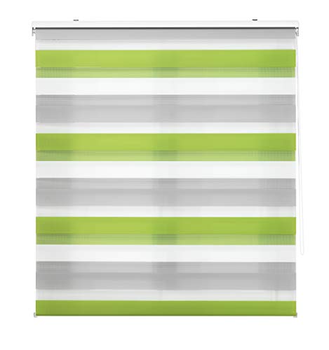INTERBLIND | Doppellagiges Premium Rollo für Nacht und Tag, Größe 160 x 180 cm Breite x Höhe - Tages- und Nachtrollo, Maße Stoff 157 x 175 cm, Nacht- und Tagesrollo, Farbe Grau-Pistacho INTERBLIND | Doppellagiges Premium Rollo für Nacht und Tag, Größe 160 x 180 cm Breite x Höhe - Tages- und Nachtrollo, Maße Stoff 157 x 175 cm, Nacht- und Tagesrollo, Farbe Grau-Pistacho von INTERBLIND