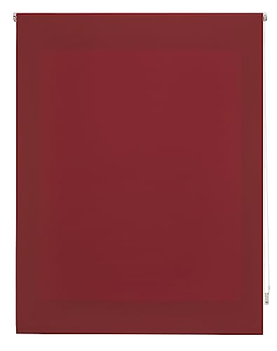 INTERBLIND Premium Rollo, durchscheinend, glatt, 120 x 175 cm - Stoffmaß 117 x 170 cm - Bordeaux - für Fenster von INTERBLIND