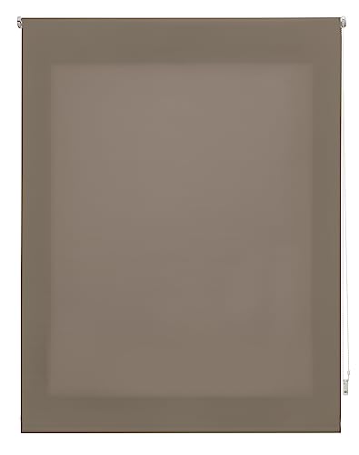 INTERBLIND | Premium Rollo, lichtdurchlässig, glatt, 120 x 175 cm (Breite x Höhe), Stoffmaß 117 x 170 cm, lichtdurchlässig, grau, Premium Fensterrollo von INTERBLIND