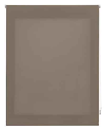 INTERBLIND | Premium Rollo, lichtdurchlässig, glatt, 120 x 250 cm (Breite x Höhe), Stoffmaß 117 x 245 cm, lichtdurchlässig, grau, Premium Fensterrollo von INTERBLIND