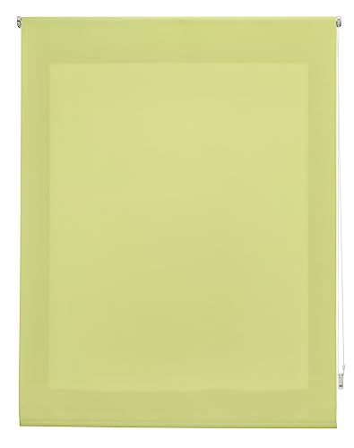 INTERBLIND Premium Rollo, transparent, glatt, 160 x 175 cm, Stoffmaß 157 x 170 cm, Pistazie - für Fenster von INTERBLIND