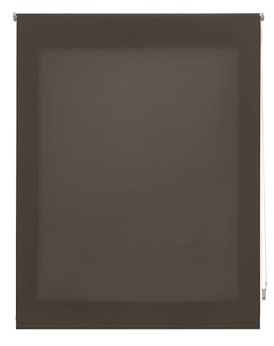INTERBLIND | Premium Rollo, lichtdurchlässig, glatt, 80 x 175 cm (Breite x Höhe), Stoffmaß 77 x 170 cm, lichtdurchlässig, Taupe - Premium Fensterrollo von INTERBLIND