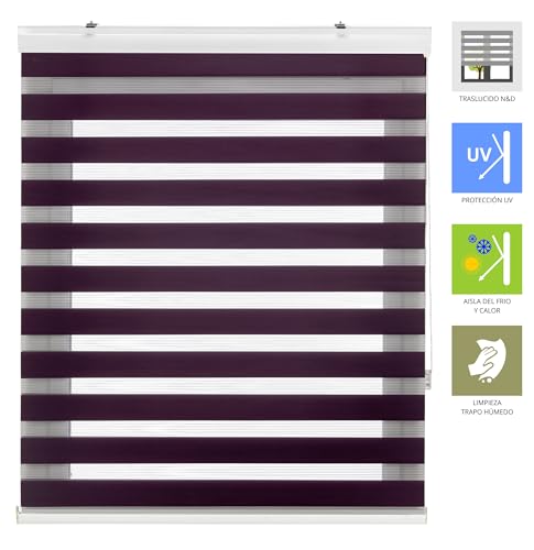 INTERBLIND Rollo für Nacht und Tag, Premium-Größe, 140 x 180 cm, mit Galerie, für Tag und Nacht, doppeltes Gewebe, Stoffgröße 137 x 175 cm INTERBLIND Rollo für Nacht und Tag, Premium-Größe, 140 x 180 cm, mit Galerie, für Tag und Nacht, doppeltes Gewebe, Stoffgröße 137 x 175 cm von INTERBLIND