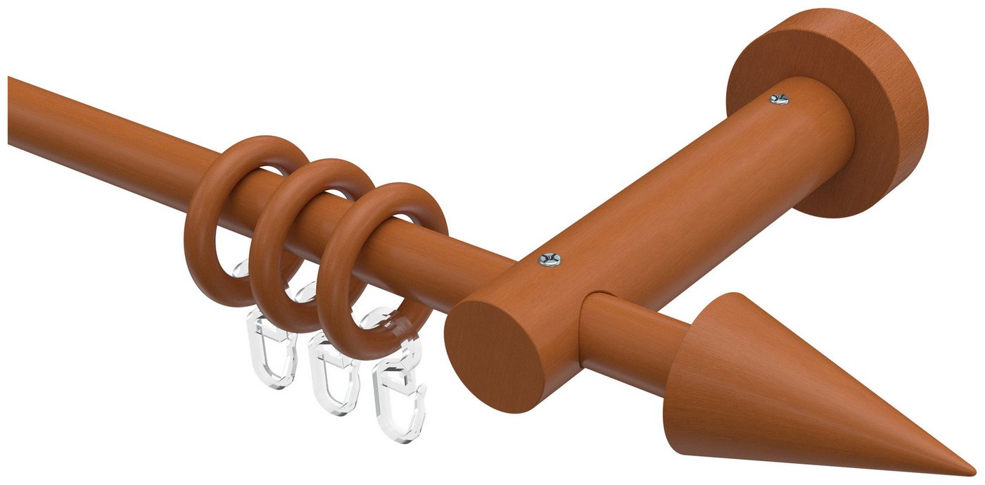 INTERDECO Gardinenstange Adrian Holly, Ø 16 mm, 1-läufig, Fixmaß, kürzbar, Wandmontage, Deckenmontage, Holz, Kirschbaum INTERDECO Gardinenstange Adrian Holly, Ø 16 mm, 1-läufig, Fixmaß, kürzbar, Wandmontage, Deckenmontage, Holz, Kirschbaum von INTERDECO