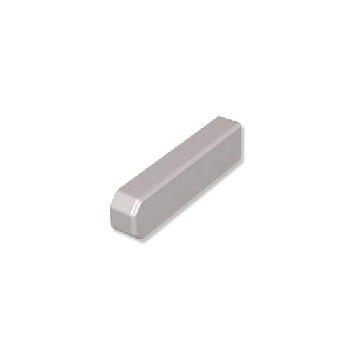 INTERDECO Endkappen/Enddeckel Silber-Grau für Gardinenschiene 1- und 2-läufig Slimline (2 Stück) von INTERDECO
