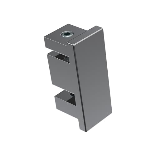 INTERDECO Endstücke Kappe Chrom aus Metall für Innenlauf-Gardinenstangen eckig 14x35 mm (2 Stück) von INTERDECO