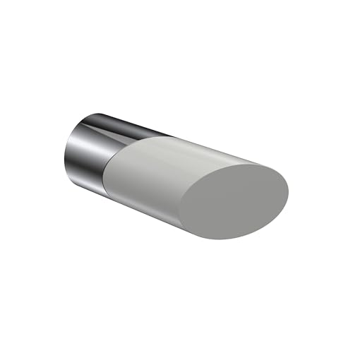 INTERDECO Endstücke Schräge Chrom/Weiß (Bicolor) aus Metall für Gardinenstangen 20 mm Ø (2 Stück) von INTERDECO