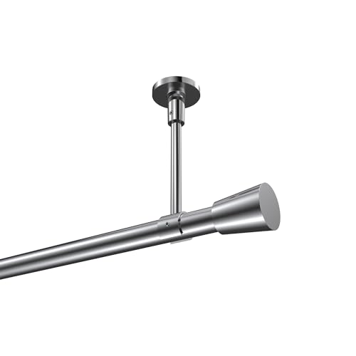 INTERDECO Gardinenstange (Deckenanbringung) 20 mm Ø Chrom Typ 10194633 AZA, 100 cm von INTERDECO