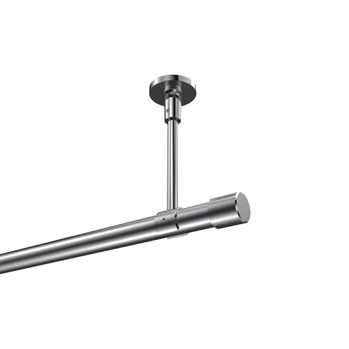 INTERDECO Gardinenstange (Deckenbefestigung) 20 mm Ø Chrom Typ 10193133 AZA, 260 cm von INTERDECO