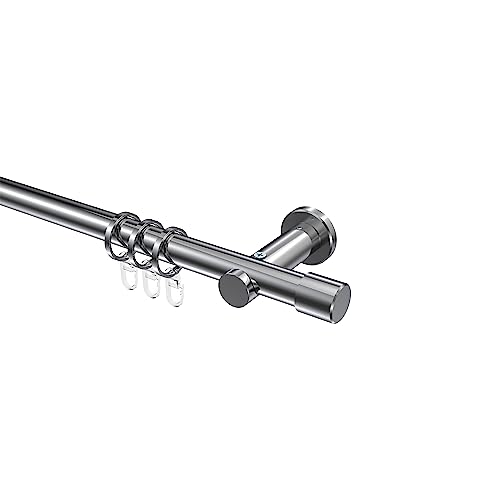 Interdeco Gardinenstange Chrom aus Metall 20 mm Ø Platon Santo, 200 cm von INTERDECO