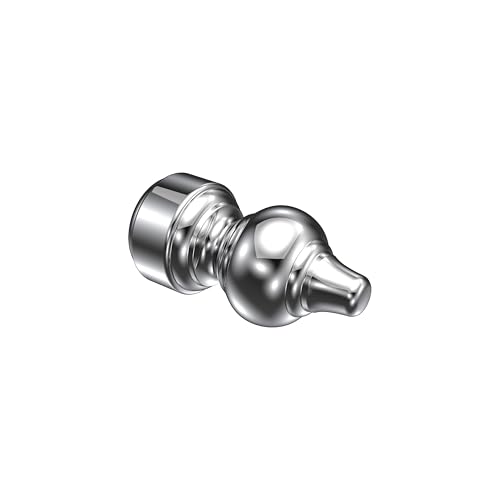 INTERDECO Gardinenstangen Endstücke aus Kunststoff in Chrom-farbig für 28 mm Ø (2 Stück) von INTERDECO
