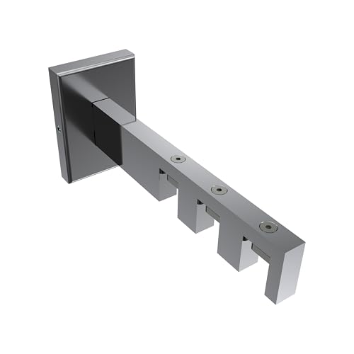 INTERDECO Innenlauf-Gardinenstangen Träger/Wandhalter Chrom 7,5/10,5/13,5 cm Abstand 3-läufig für Innenlaufprofil eckig 14x35 mm Smartline (2 Stück) von INTERDECO