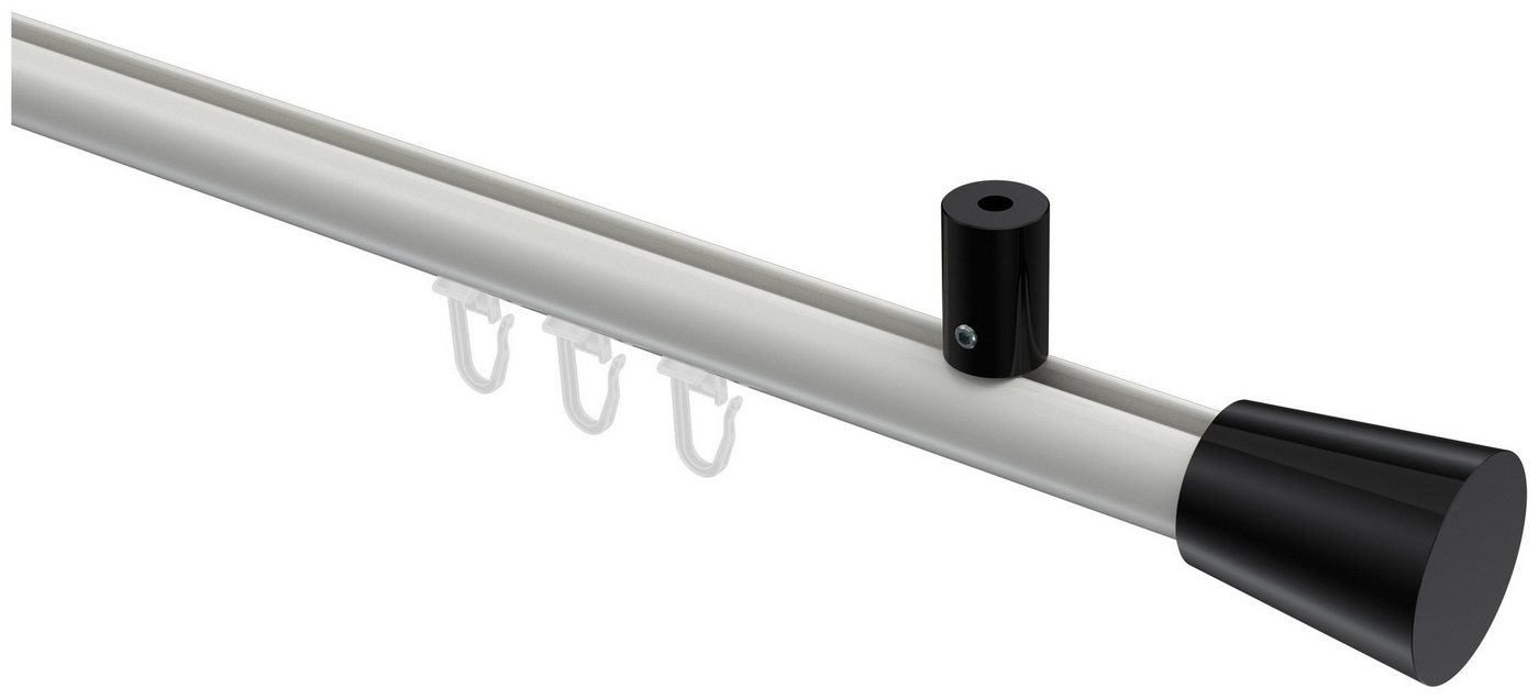 INTERDECO Innenlaufschiene Sonius Sitra, Ø 20 mm, 1-läufig, Fixmaß, kürzbar, Deckenmontage, Aluminium, Weiß / Schwarz / Bicolor von INTERDECO