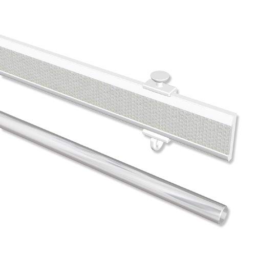 INTERDECO Paneelwagen Weiß aus Aluminium mit Klettband kürzbar für Gardinenschienen, Universal Easyslide, 100 cm von INTERDECO