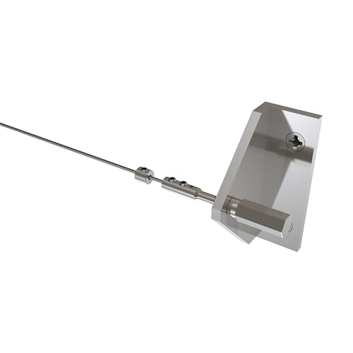 INTERDECO Seilspanngarnituren (2 Sets), Seilgarnituren, verchromt, Modo, inkl. 5 Meter Gardinenseil von INTERDECO