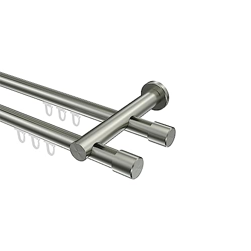 Interdeco Edelstahl Optik Innenlauf Gardinenstange 20 mm Ø doppelläufig Platon Santo, 540 cm Interdeco Edelstahl Optik Innenlauf Gardinenstange 20 mm Ø doppelläufig Platon Santo, 540 cm von INTERDECO