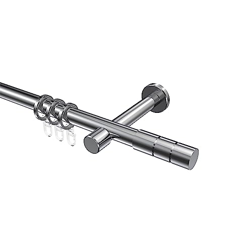Interdeco Gardinenstangen Chrom aus Metall 20 mm Ø Prestige Elanto, 200 cm von INTERDECO