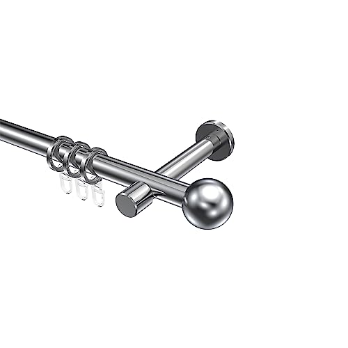 Interdeco Gardinenstangen Chrom aus Metall 20 mm Ø Prestige Luino, 400 cm von INTERDECO